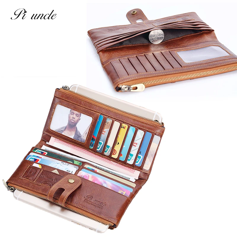 Piuncle самый популярный кошелек из натуральной кожи с блокировкой RFID карман для