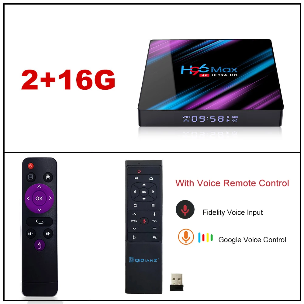 2g16g mt12 H96MAX Android 9,0 ТВ коробка RK3318 4 ядра 64bit 2,4G/5,8G, Wi-Fi, BT 4,0 4K HD медиа-плеер мини Декодер каналов кабельного телевидения голос Управление H96 MAX - Цвет: 2g16g mt12