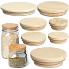 Многоразовые герметичные колпачки для хранения консервных банок, деревянных кухонные крышки различных размеров