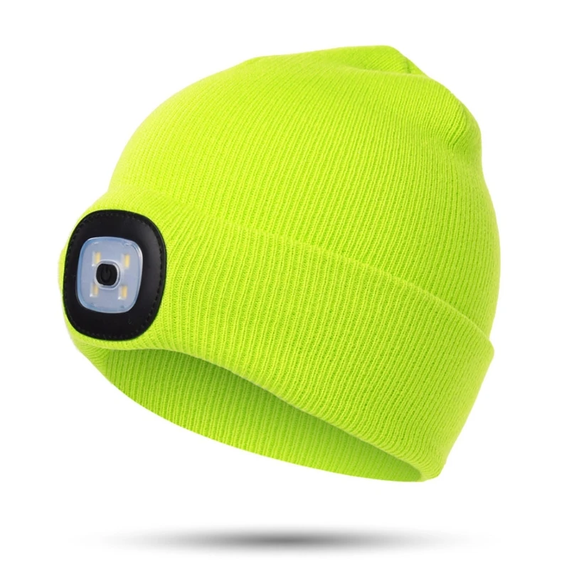 

Child Headlight Cap 4 LED Night Lighting Beanie Hat with Light USB Rechargeable