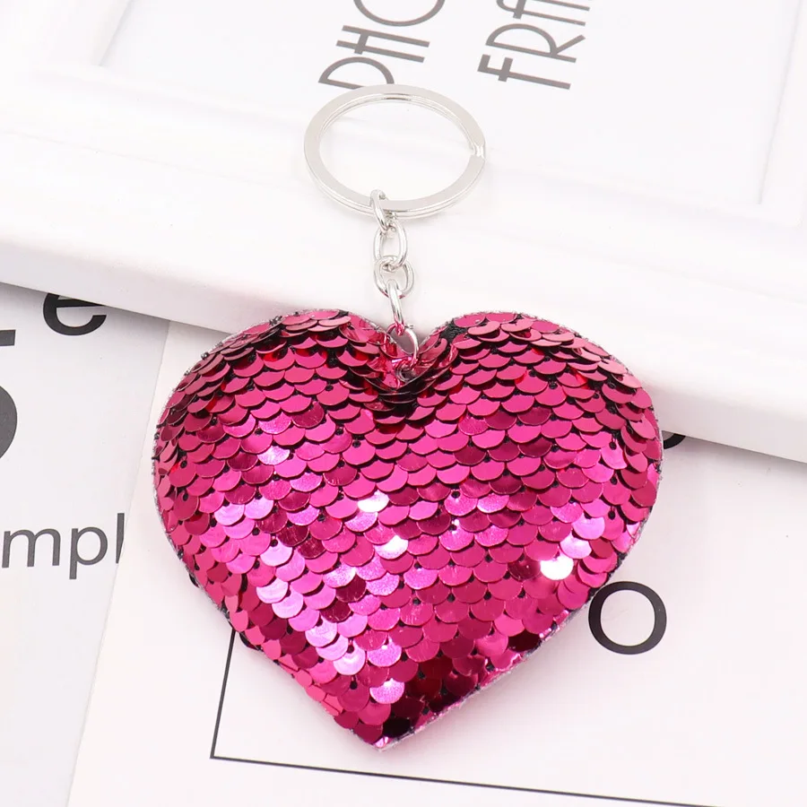 Милые Мини Блестящие Блестки сердце милая девочка дети красочная плюшевая