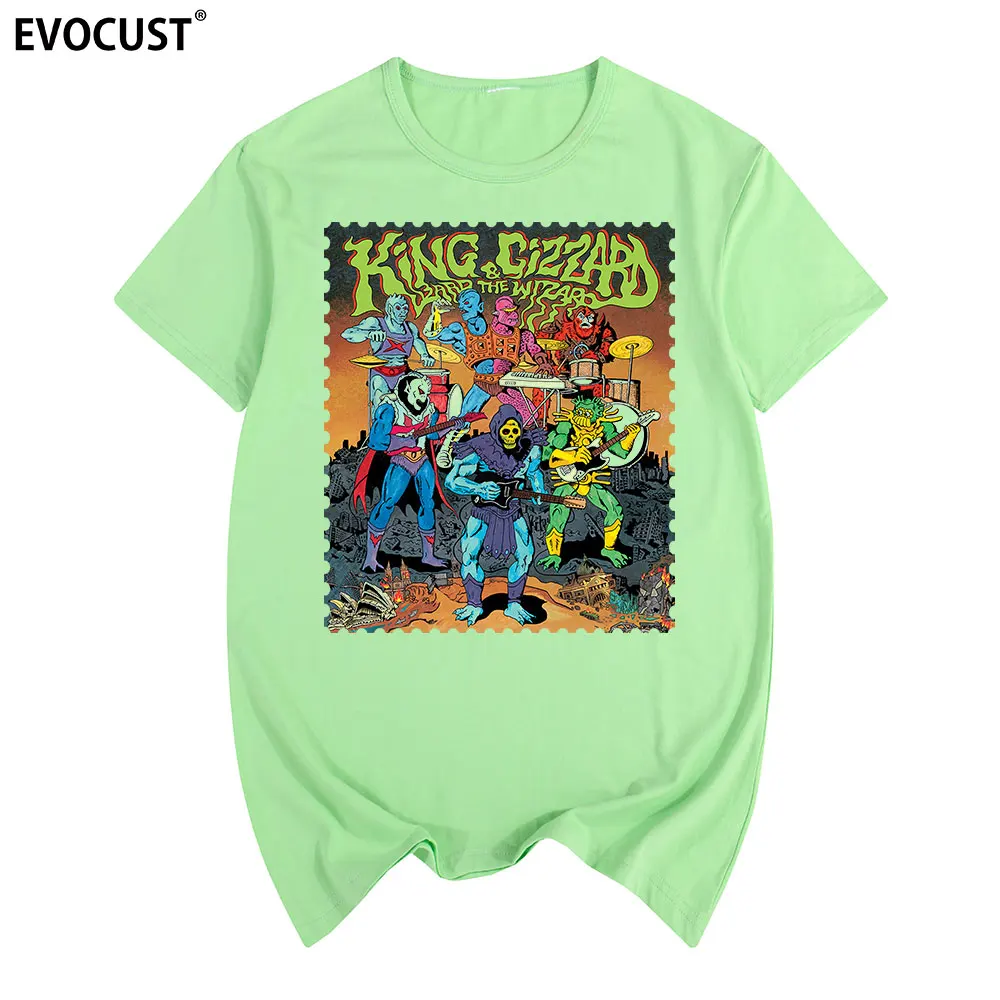 Футболка King Gizzard с волшебником из ящерицы Хлопковая мужская футболка новая