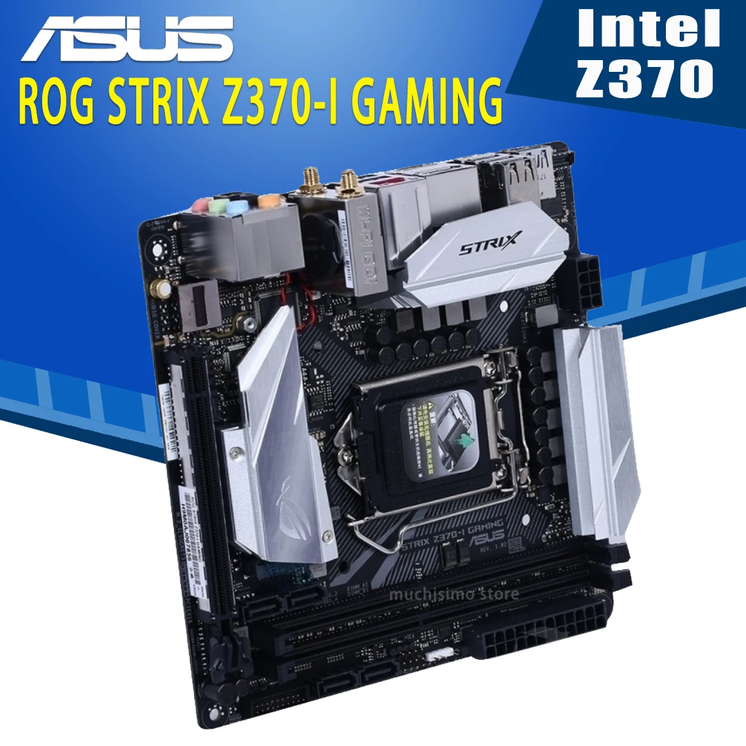 Günstig LGA 1151 Asus ROG STRIX Z370-I GAMING Motherboard DDR4 32GB M.2 PCI-E 3,0 Desktop Intel Z370 Placa-Mãe 1151 Overlocking Mini-ITX