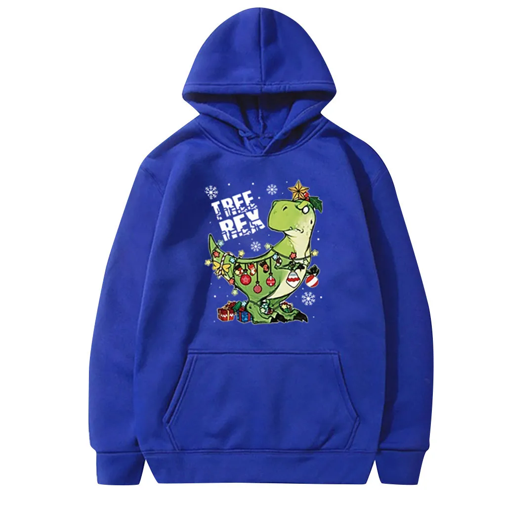 Fashion Harajuku Autumn Hoodies Women Christmas Cartoon Printed Loose Hooded Sweatshirt Streetwear Casual Long Sleeve Pullovers