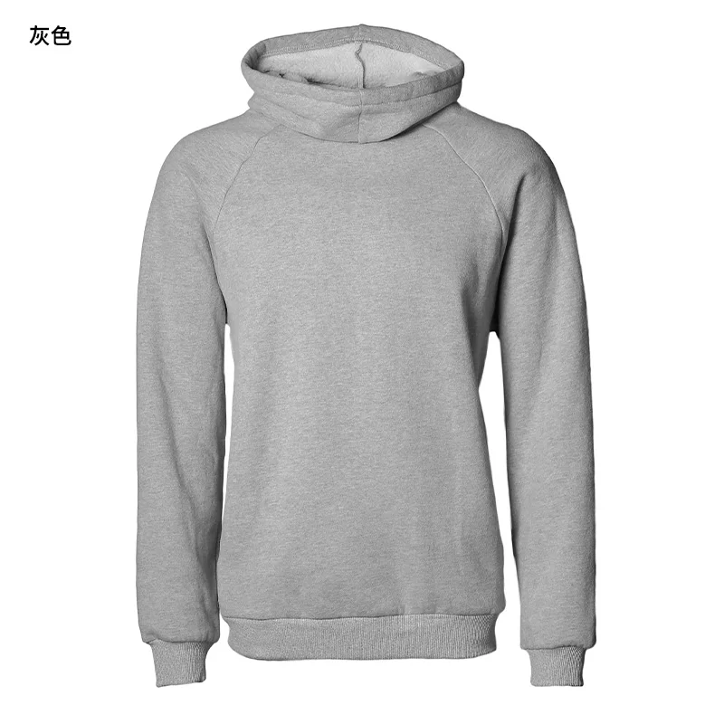 Большой размер высокий ворс хлопок флис Свободный Мужской свитер модный мужской