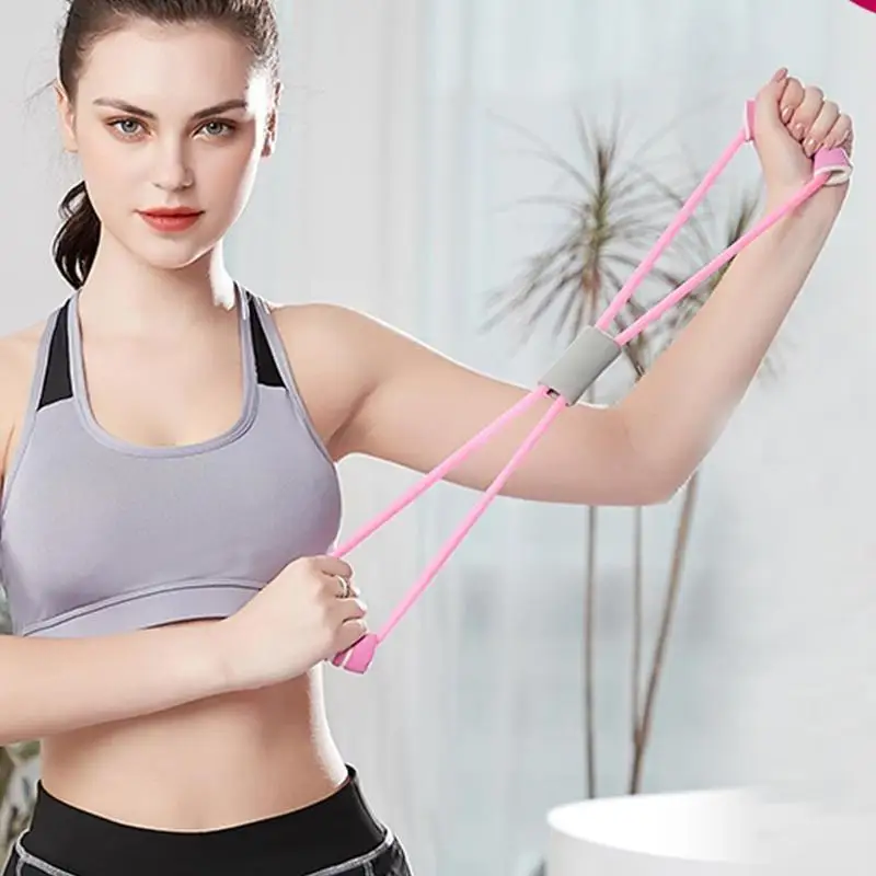 Gelang Yoga Mini Elastis untuk Kebugaran Band Resistensi Band Latihan Perpanjangan Karet Peralatan Rumah Pilates Bar Band Latihan