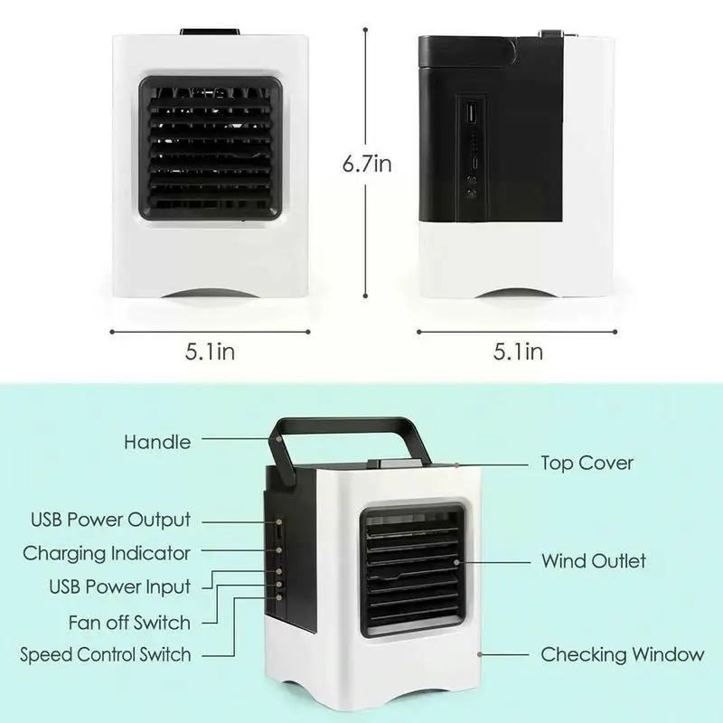 

Portable Mini USB Water Cooling Fan Living Room Summer Desktop Cooler Student For Office School Q3P3