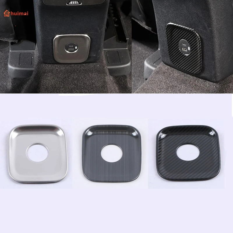 

Автомобильный задний подлокотник из нержавеющей стали для Ford Kuga Escape 2020 2021, USB-коннектор, наклейка, аксессуары