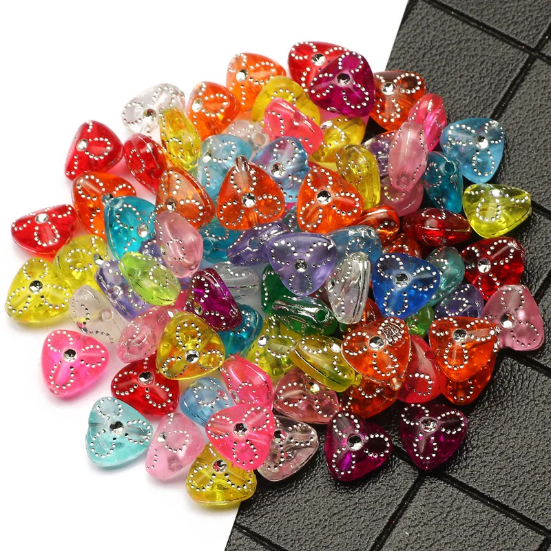 

100pcs/lot 5*9mm Mixed Color Clear Geometry Acrylic Beads Loose Spacer Beads For Jewelry Making Diy Bracelet Necklace Supplies