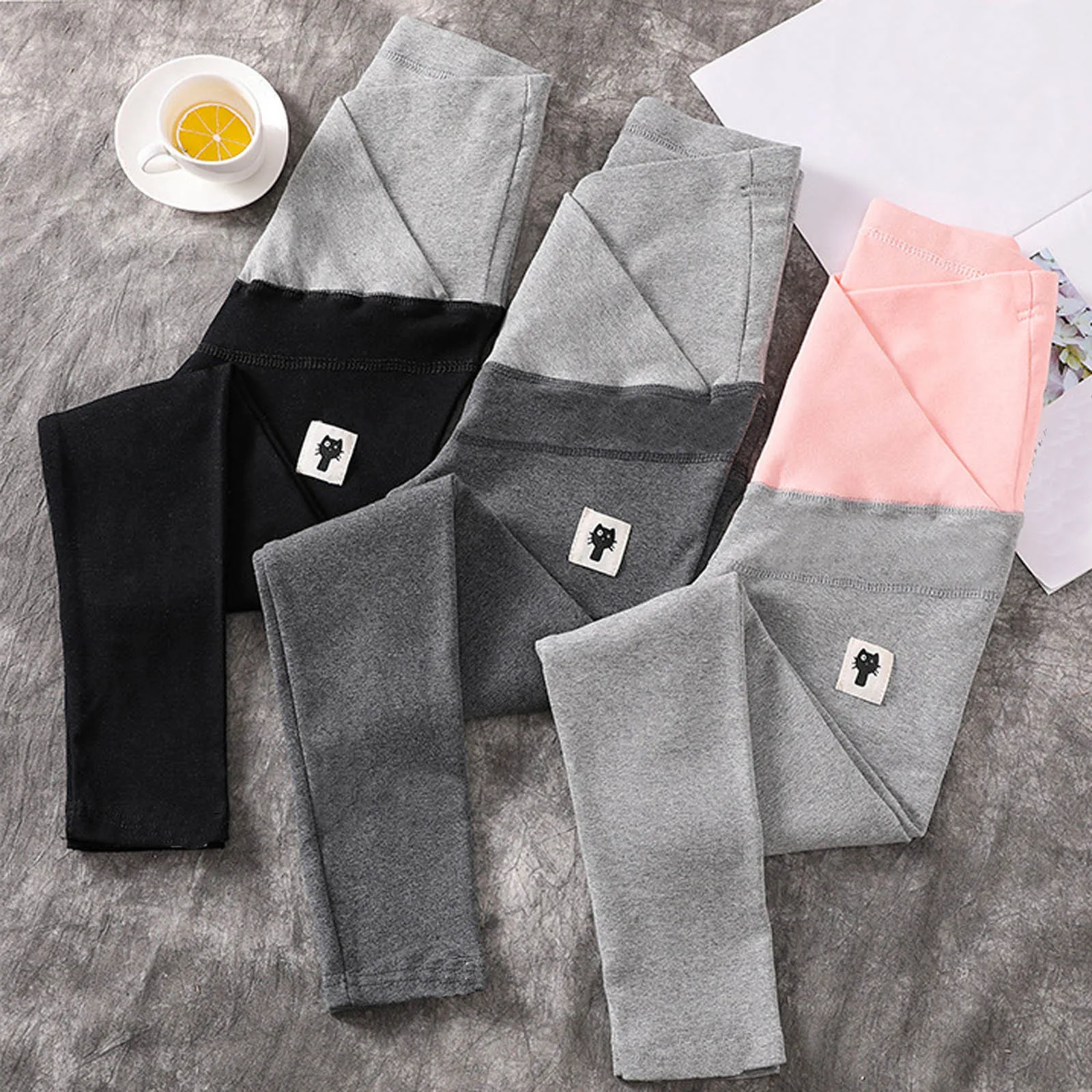 Женские брюки Одежда для беременных однотонные с кошачьими знаками Удобные