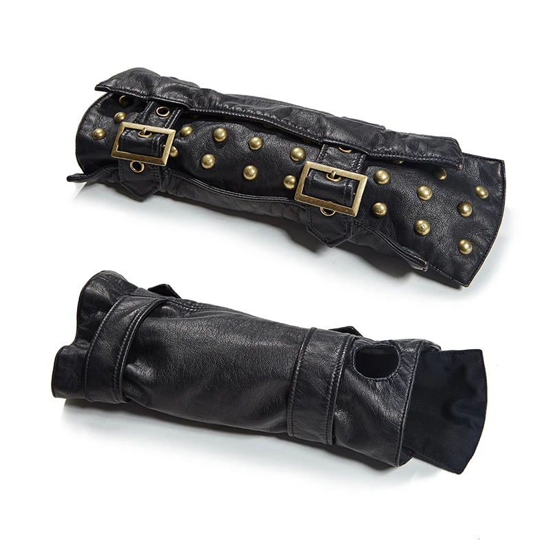 Мужская военная форма в стиле панк бронзовые перчатки с металлическими