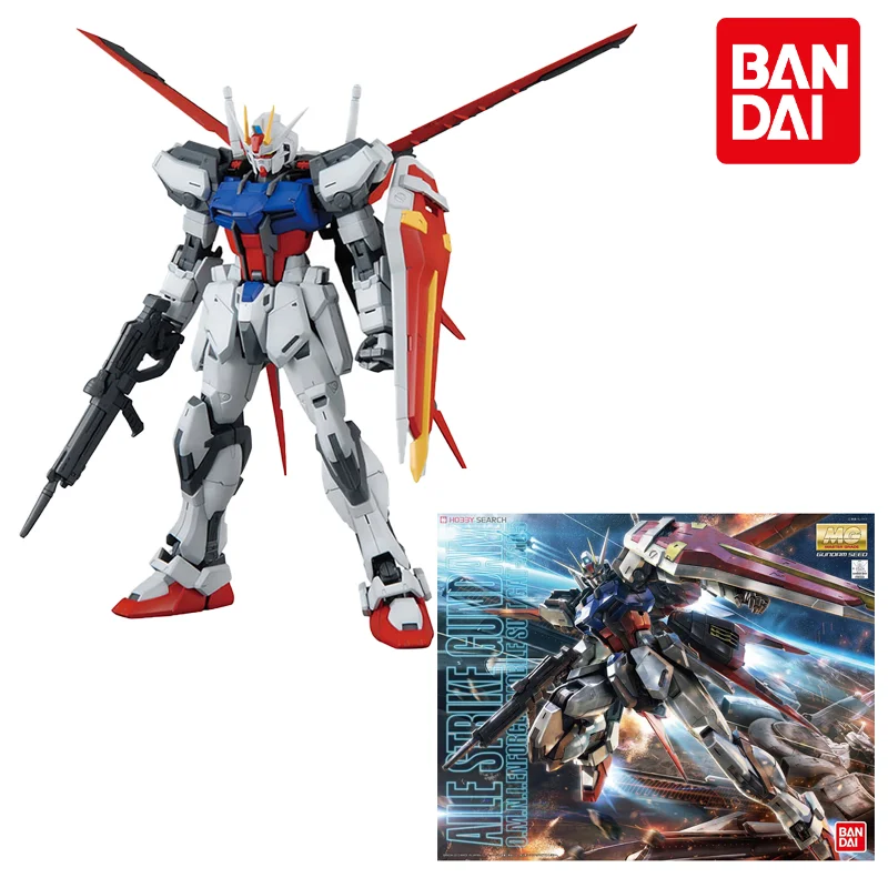 

Original Bandai Gundam Anime Figure MG 168 1/100 RM HD Aile Strike Gundam Effects Anime Action Figures Model Modification Toys