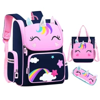 child 3d cartoon unicorn school backpack for girl orthopedic school bag kids schoolbag fashion anime primary waterproof bookbag