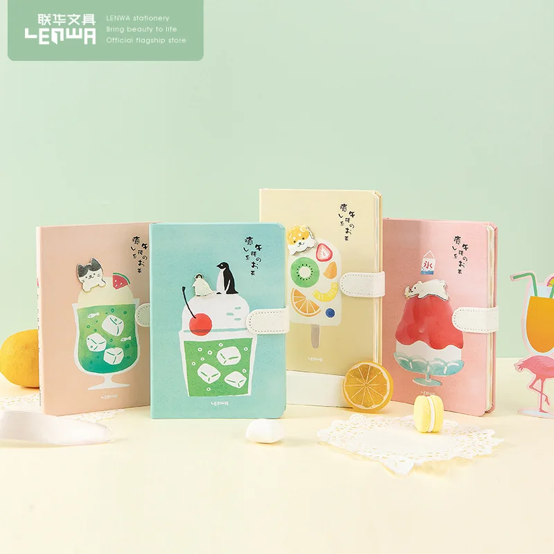 New Diary Book Afternoon Tea Series Notebook Journall Notebook Small Fresh Magnetic Buckle Notebook Diary B6
