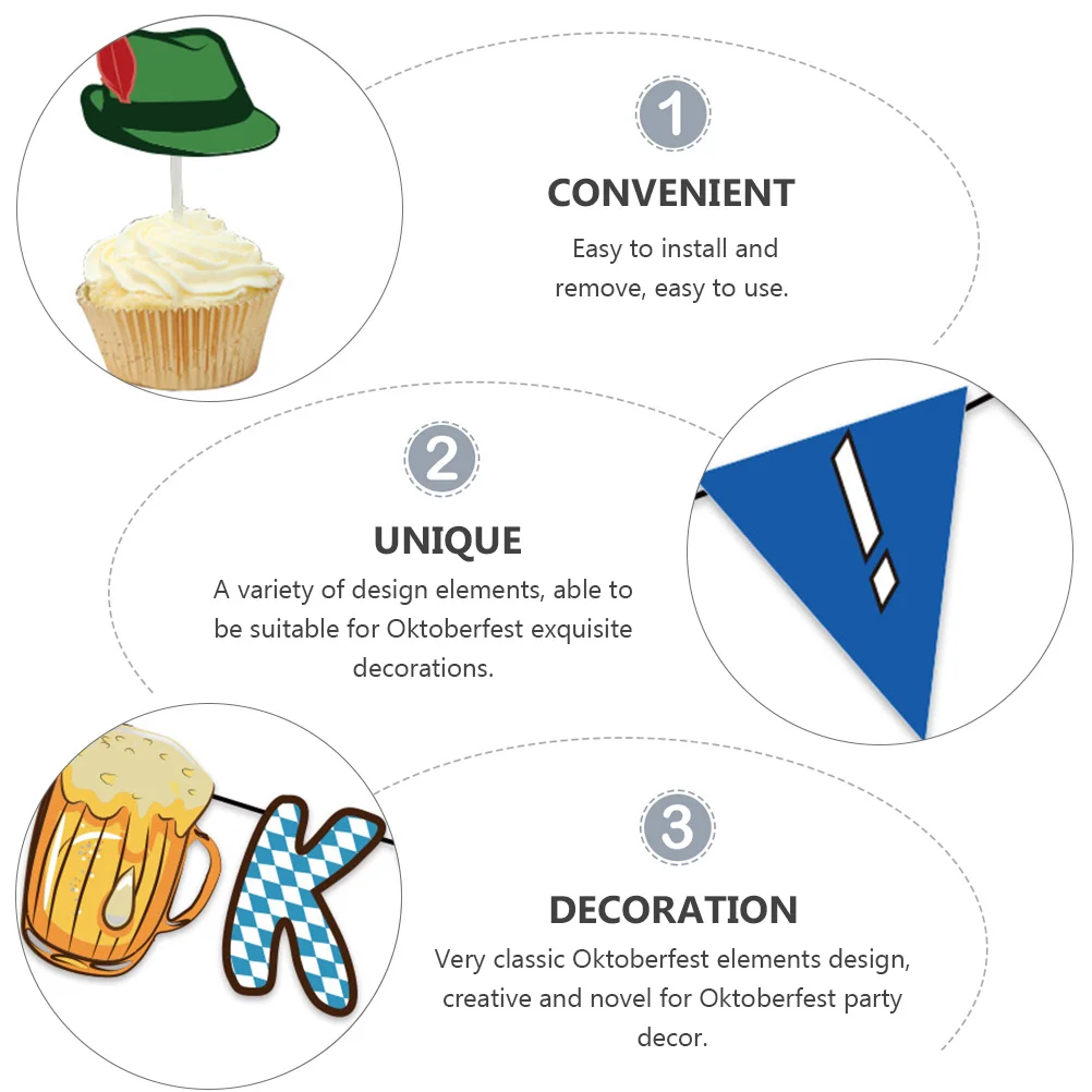 27 шт. баннер на Октоберфест|Украшения своими руками для вечеринки| |