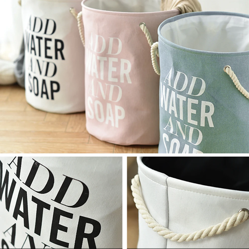 Корзина для белья из ЭВА с двумя тканевыми ручками водонепроницаемая складная