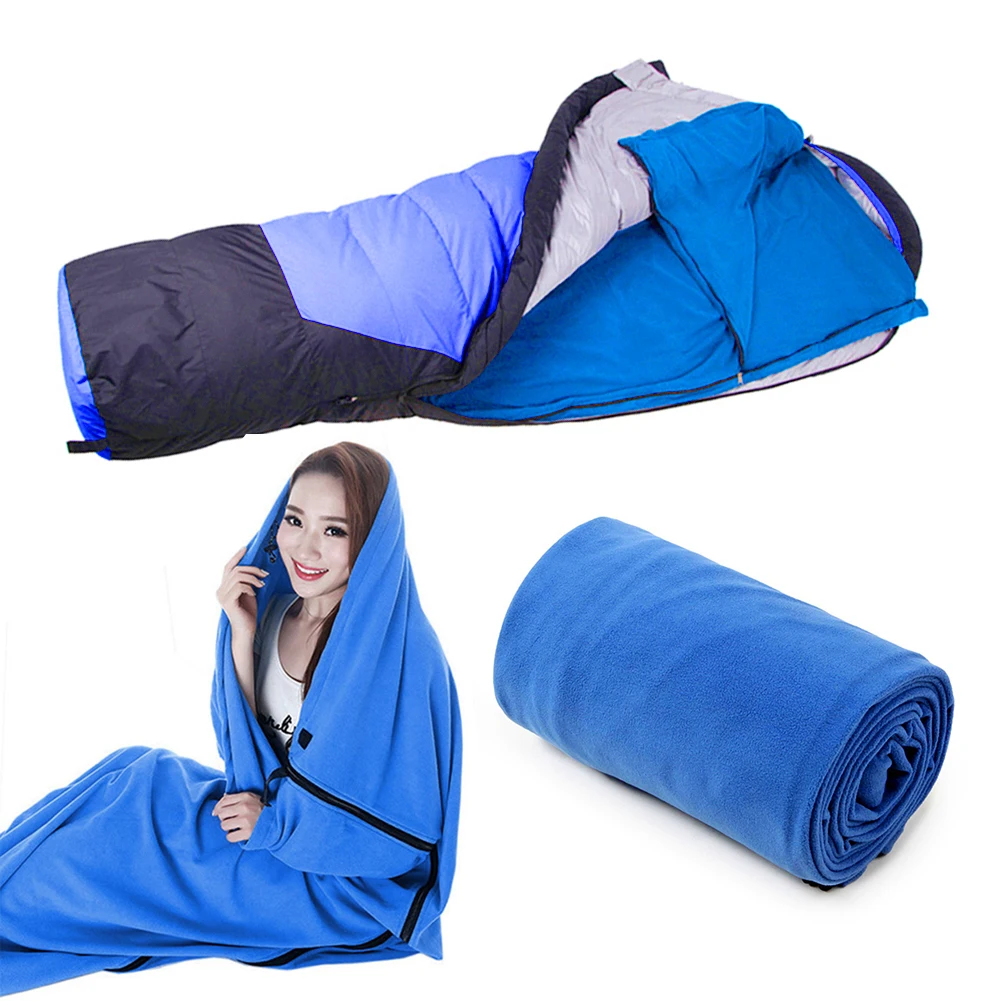 

Portable Sleeping Bag Fleece Liner Lightweight Tent Bed For Outdoor Camping Hiking Backpacking Dropship