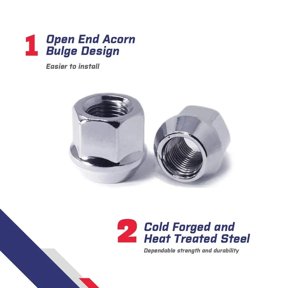 KSP выпуклые конические гайки с открытым концом 60 градусов для тюнера Ford Dodge Honda Acura