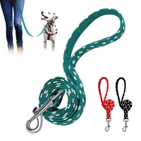4ft polka dot dog leash nylon pet leash dogs walking running leads durable training belt rope for small medium dogs