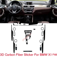 car styling new 3d carbon fiber car interior center console color change molding sticker decals for bmw x1 f48 2017 2019