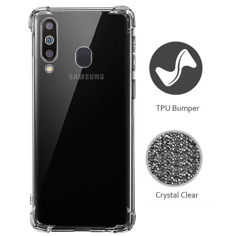 Anti-knock Anti-skid Shockproof fall Phone Case for Samsung Galaxy J6 2018 plus Clear Soft TPU Transparent Cover Airbag Shell | Мобильные