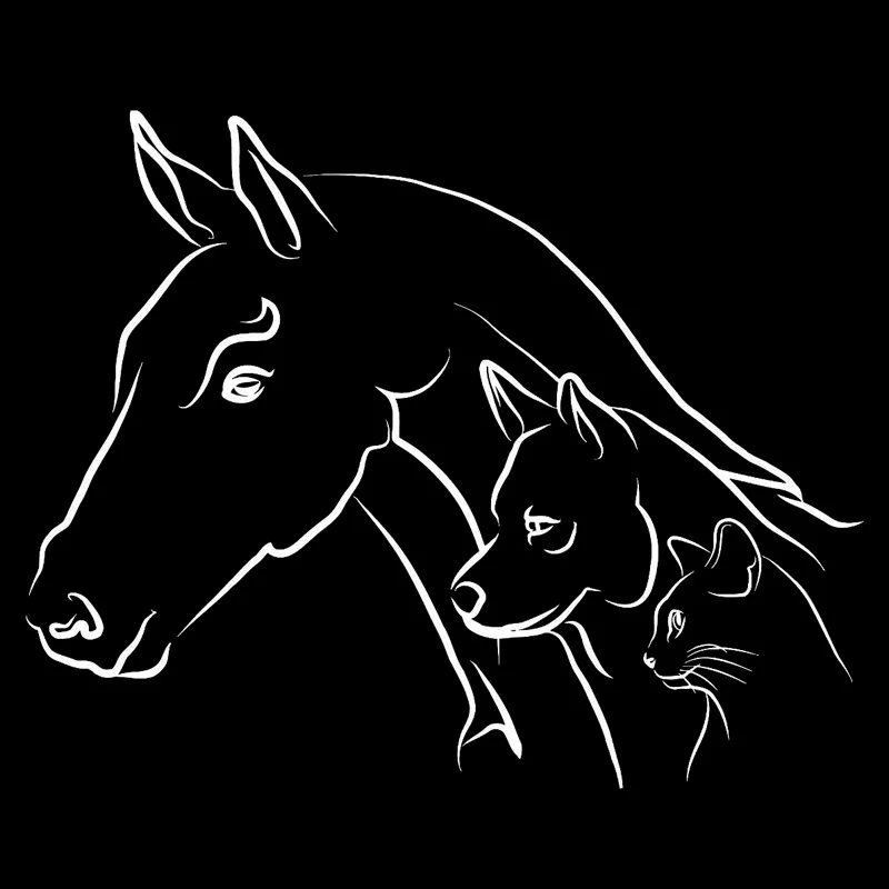 

Car sticker Animal horse dog cat fashion CAR PVC sticker 18.8cm*15.3cm