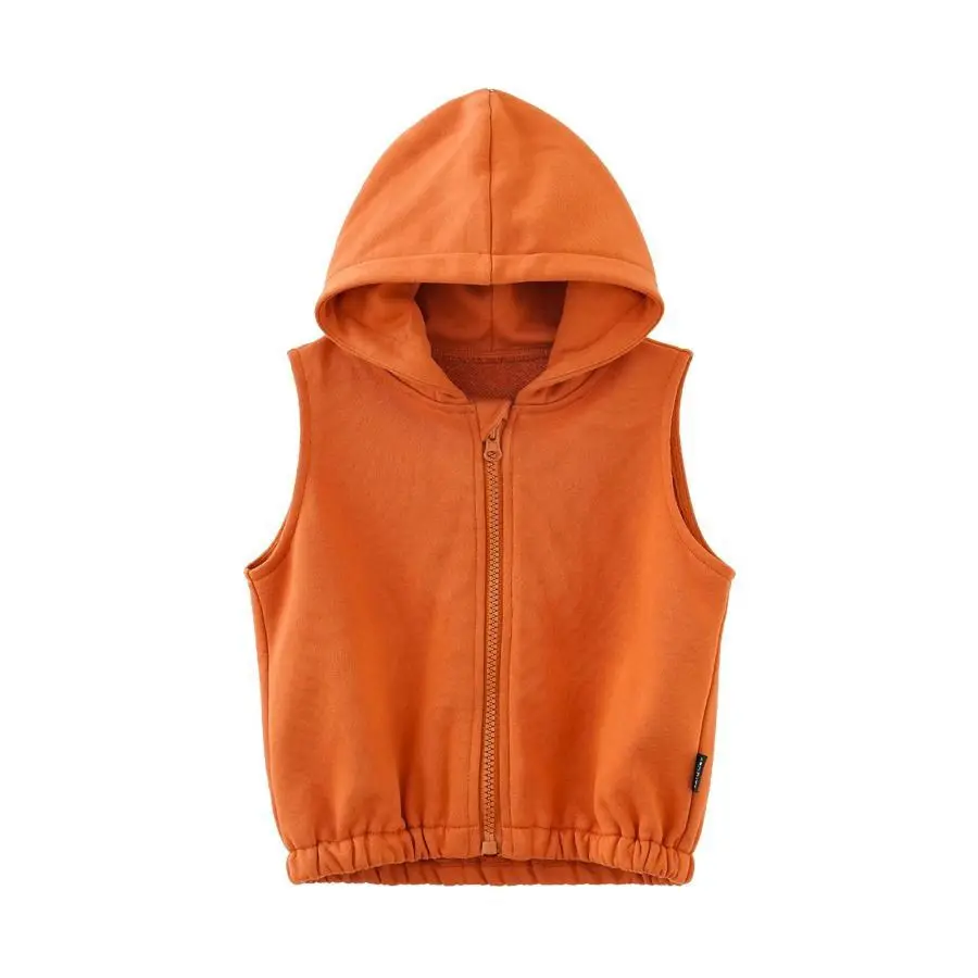 

2022 New Korean Style Chenchenma Same Style Infants' Vest Spring and Autumn Boys and Girls Small and Older Kids Vest Baby Hooded
