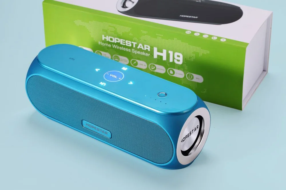 HOPESTAR H19 NFC Touch pad bluetooth динамик уличный портативный беспроводной мини-стереоколонка шокирующий сабвуфер Колонка power bank