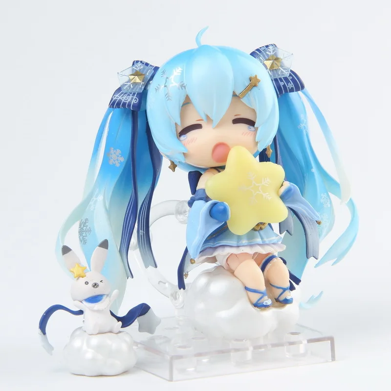 Аниме экшн-фигурка Мику Hatsune 10 см Хорошая Улыбка Снежная принцесса модель