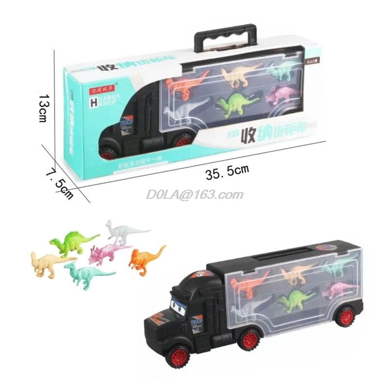 

Dinosaur Truck, Transport Car Carrier Truck Toy with 6 Dinosaurs Toys Inside Gifts for Kids/Boys Toy for Ages 3, 4, 5, Years Old