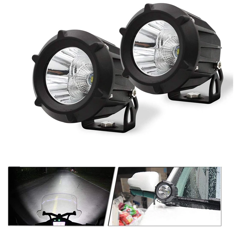 Led Fog Driving Light Pod Lights 50W Word Lamp Combo Spot Flood Beam Waterproof Round Off Road For Motorcycle Jee | Автомобили и