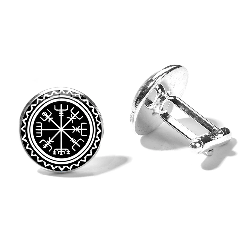 SONGDA Vegvisir Викинг Компас для мужских рубашек с кубический цирконий классические