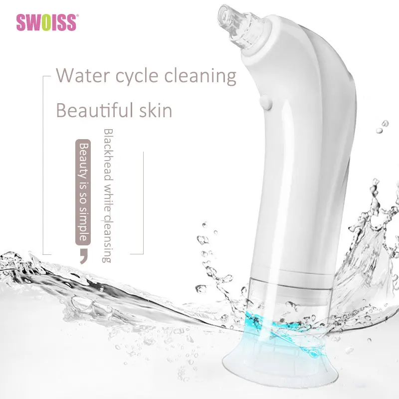 SWOISS Black Point Vacuum Pore Cleaner Face Detox Bubble Rechargeable Washer Electric Blackhead Remover Cleansing Instrument
