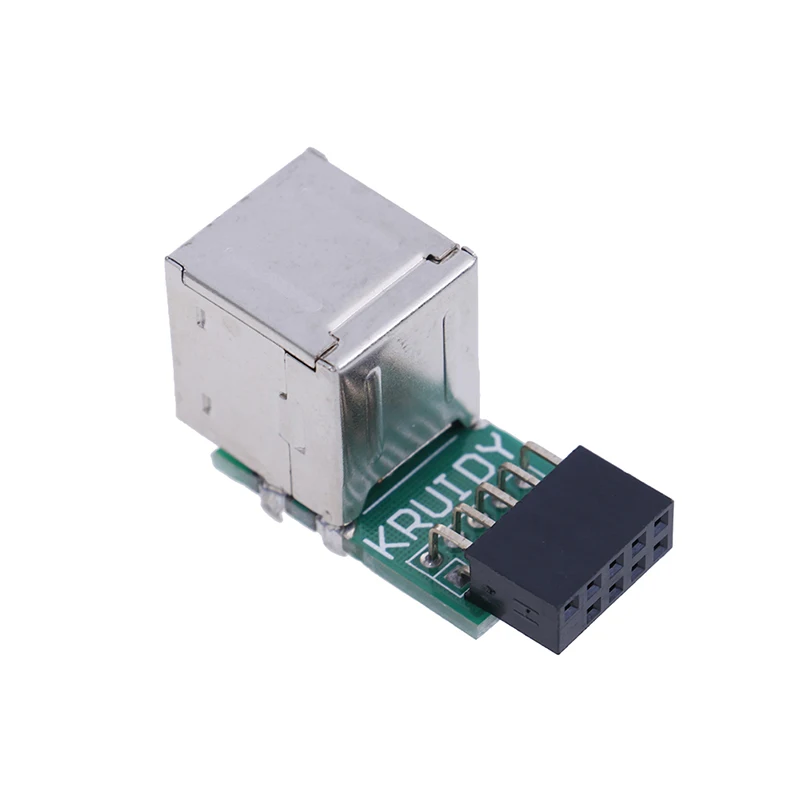 

1pc Internal Motherboard 9pin To 2 Port USB 2.0 A Female Adapter Converter PCB Board