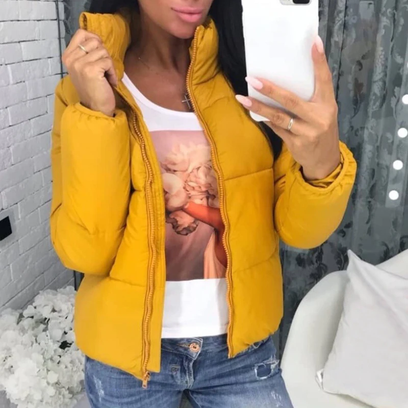 Sfit Женское пальто пузырь одноцветная стандартный воротник негабаритный