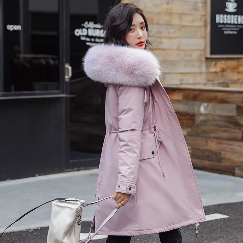 Winter Parkas 2019 winter women's Parkas coats hooded fur collar thick section warm winter Jackets snow coat jacket