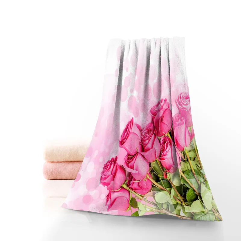 

Красивые розовые Оригинальные банные полотенца из микрофибры для путешествий, пляжа, полотенце для лица размером 35x75 см, 70x140 см