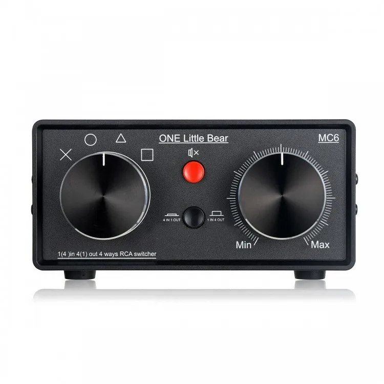 

RCA 4 in 1 out 1 in 4 Out Converter MC6 HiFi 4 Channel Audio Switcher for Active Speaker ALPS