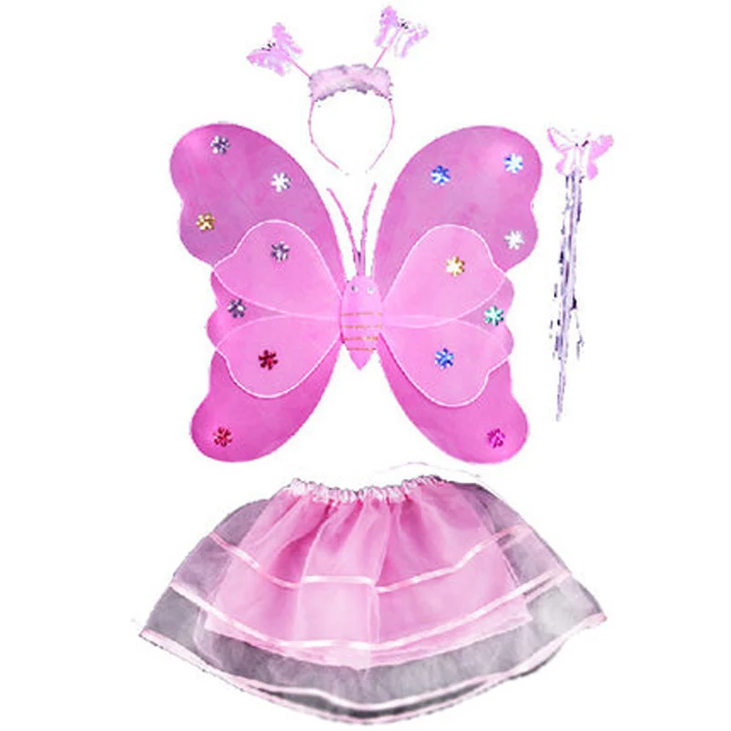 4 шт. Детский костюм принцессы феи игрушки крылья бабочки палочка повязка на