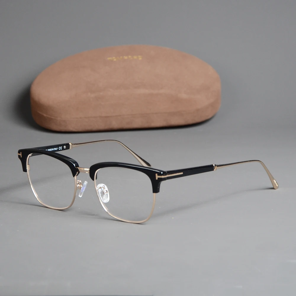 

Vintage Tom Brand Half frame Optical Eyeglasses Frames Ford Acetate men Women Myopia Prescription Glasses With Original Box