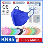Цветные маски Elough FFP2 FPP2 Homologada, маски KN95 для взрослых, 4-слойная 3D маска в виде рыбы, маска ffp2ada с сертификатом CE KN95 FFPP2