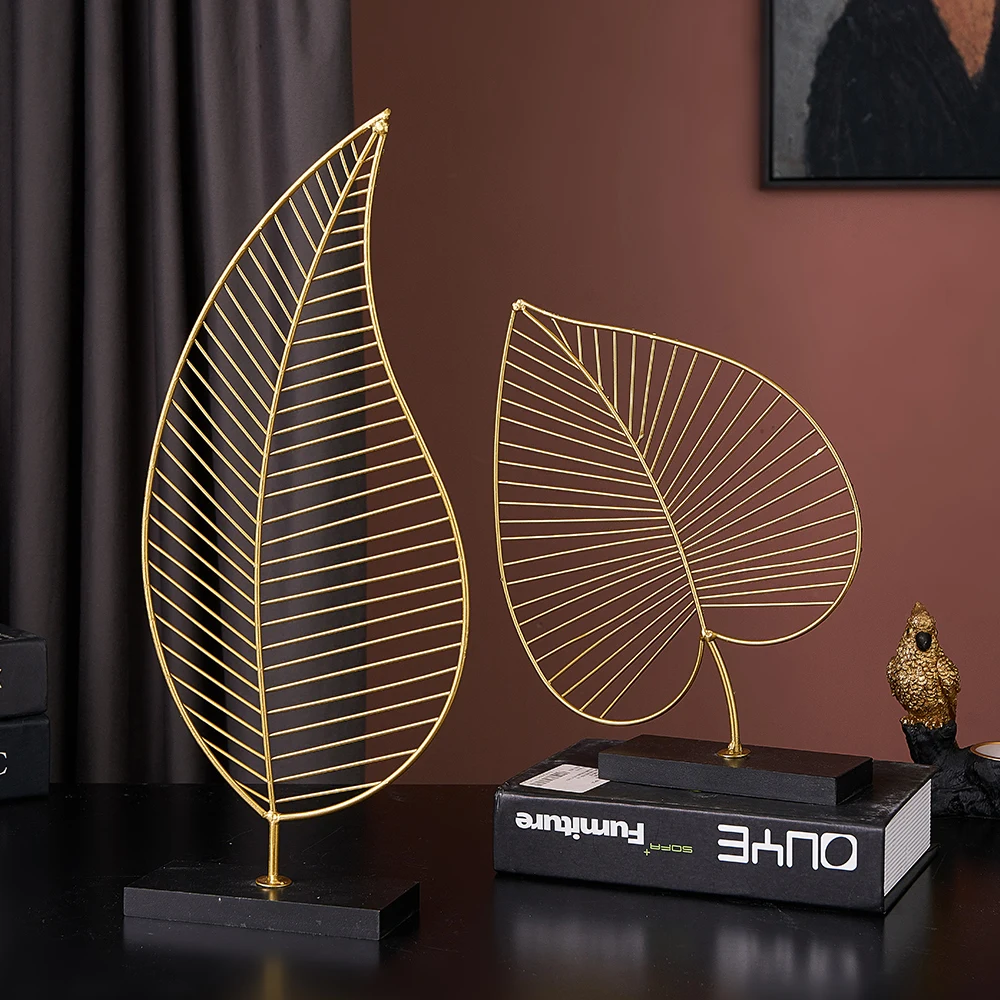 Креативная современная металлическая модель в виде листьев художественное