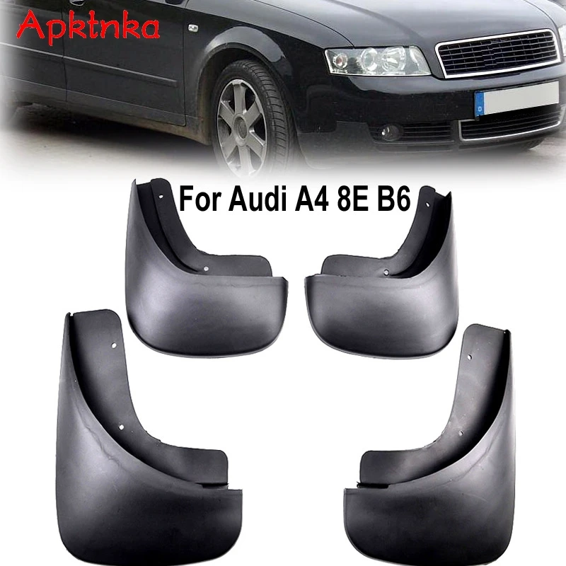 

Apktnka Set Molded Car Mud Flaps For Audi A4 B6 2002-2005 8E Mudflaps Splash Guards Mud Flap Mudguards Fender Styling 2004 2003