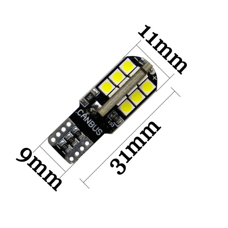 4 шт. 3 6 Вт T10 Canbus 24 SMD 1 3030 светодиодные безотказсветодиодный Неполярные фонарики