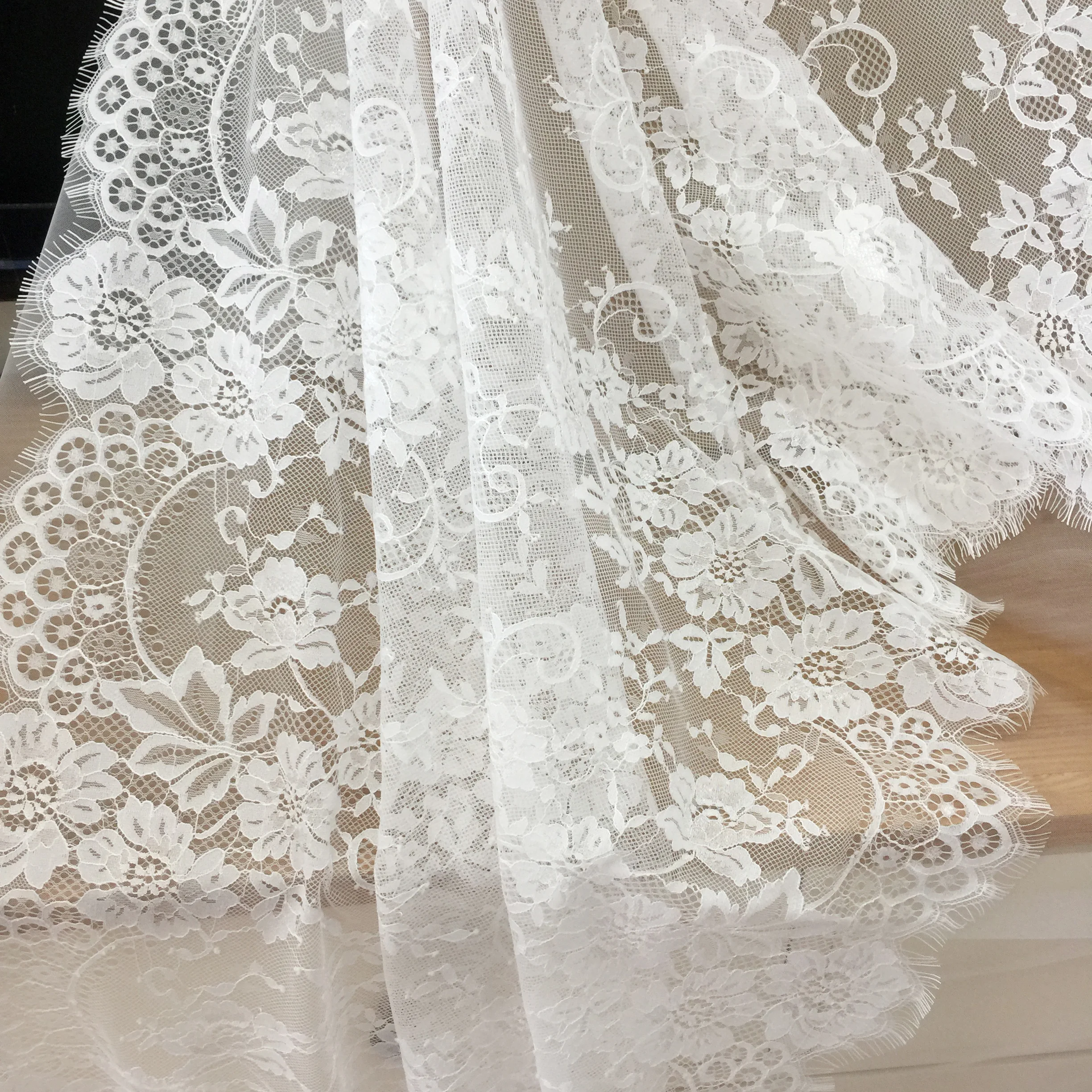 Кружевная ткань Шантильи Eyalsh шириной 75 см 3 м/лот изысканная кружевная вышивка