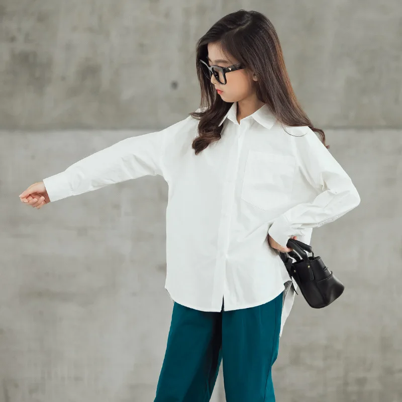 

Spring Girls Casual Children Suit Big Girls Suits Clothes Shirt +Pants 3-18Y 2Pcs/Sets Kids Leisure Suit Teens Clothing CL481