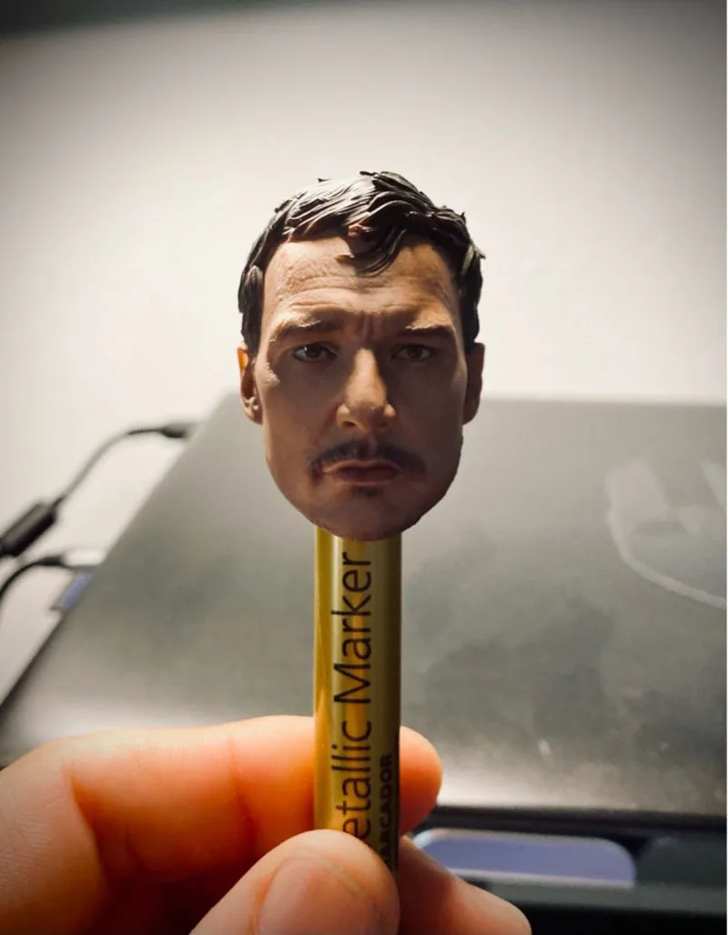 1/6 голова Педро Паскаля лепка из ПВХ Мужская солдата резьба подходит для 12 дюймов