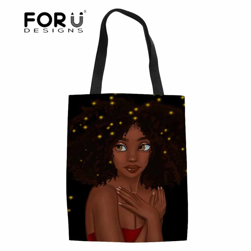 FORUDESIGN/сумка для покупок черный девочек Волшебная африканские сумки женская