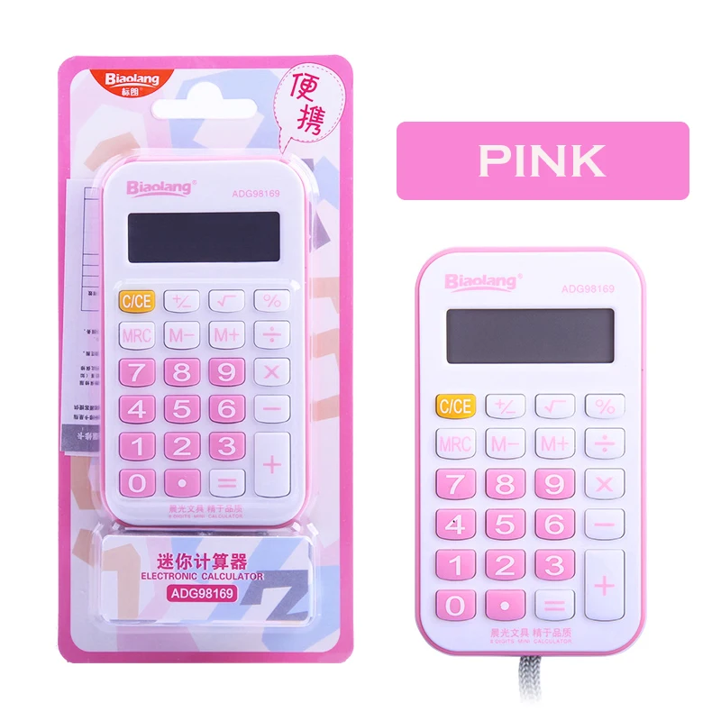 M & G современный тонкий 12 значный калькулятор с двойной мощностью милый