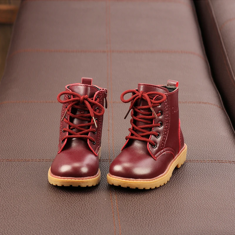 Snow Booties Boys Kids Shoes Keep Warm Children Boots Genuine Leather Thicken Plush Winter Soft SMM019 | Детская одежда и обувь